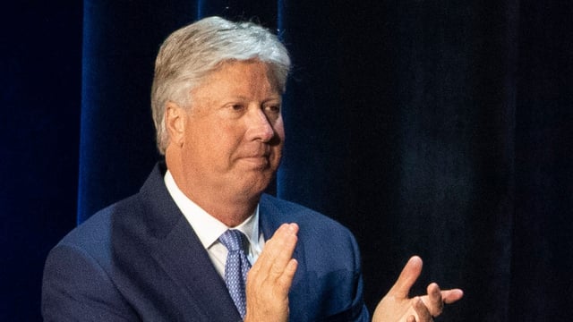 Pastor Robert Morris applauds during a roundtable discussion at Gateway Church Dallas Campus on June 11, 2020.