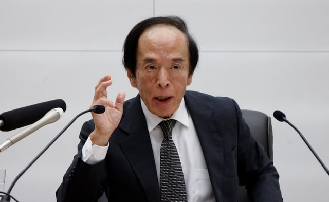 Bank of Japan Governor Kazuo Ueda holds a press conference after its policy meeting in Tokyo, Japan September 19, 2025. REUTERS/Manami Yamada