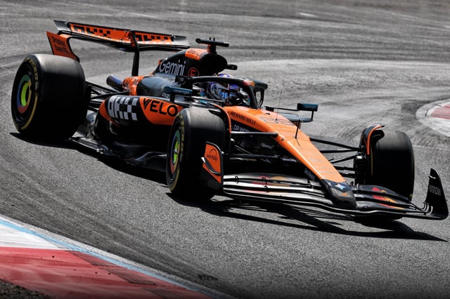 Ireland's Alex Dunn slides the McLaren MCL29 through the chicane at Monza. Image: XPB Images