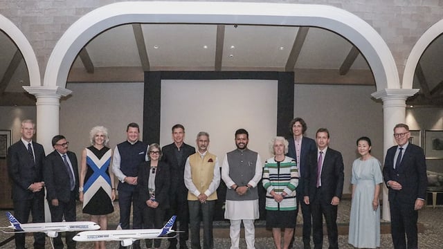 EAM Jaishankar meets Airbus, IndiGo leadership to boost India-Europe aviation ties (Photo: X)