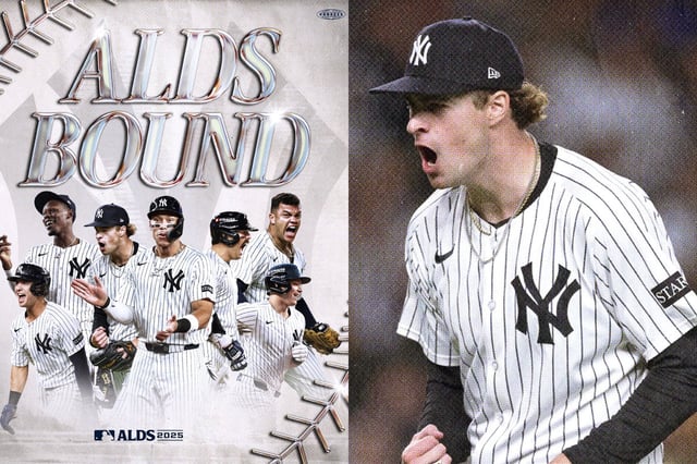 Cam Schlittler lanzó una joya de 8 entradas con 12 ponches y los Yankees se citan con los Azulejos en la Serie Divisional. (Fotos: @yankees)