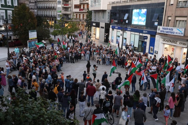 La concentración fue en la plaza de Galicia.