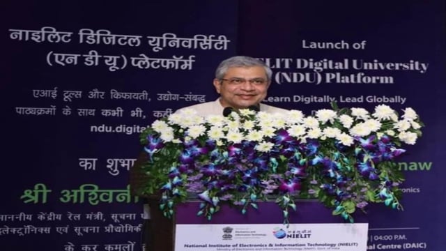 Union Minister Shri Ashwini Vaishnaw launches the NIELIT Digital University