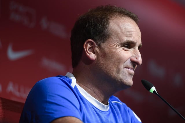 PALMA DE MALLORCA, 03/10/2025.- El entrenador del RCD Mallorca, Jagoba Arrasate, durante la rueda de prensa ofrecida este viernes en Palma. EFE/Miguel A. Borrás