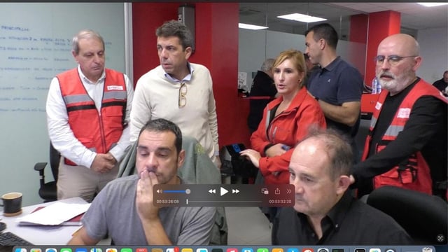 El juzgado de la dana notifica los vídeos del Cecopi del 29 de octubre que Emergencias ha mantenido ocultos durante diez meses