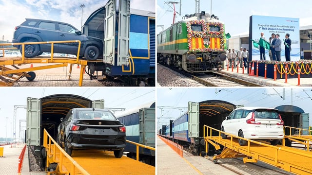 Maruti cars dispatch to Kashmir via Rail