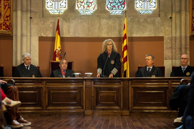 La presidenta del TSJC en su intervención en el acto
