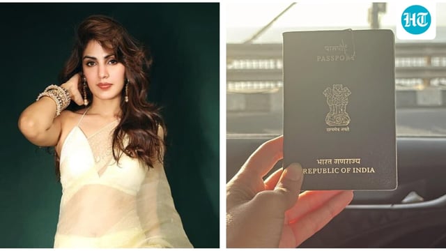 Rhea Chakraborty shared a picture of her Indian passport.