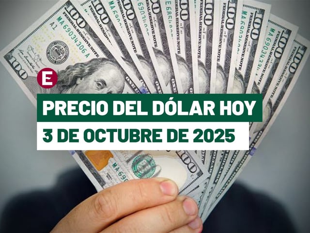Tipo de cambio para hoy 3 de octubre.