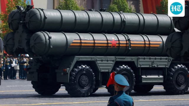 Russia's S-400 air defence missile system units drive past a guard of honour during a military parade on Victory Day, May 9, 2025, in Red Square in central Moscow, Russia. The parade marks the 80th anniversary of the victory over Nazi Germany in World War Two.
