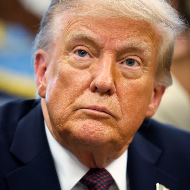WASHINGTON, DC - SEPTEMBER 15:  U.S. President Donald Trump answers questions from reporters after signing a Presidential Memorandum in the Oval Office on September 15, 2025 in Washington, DC. Trump signed a memorandum that will send members of the National Guard and federal law enforcement agencies to Memphis, Tennessee in an effort to decrease crime in the city.  (Photo by Kevin Dietsch/Getty Images)