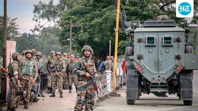 Security personnel at Kangla Western Gate in Imphal (Representative Image) (ANI)