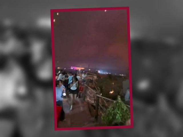 Captura del video en el que los fuegos artificales provocan un incendio. (Especial)