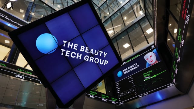 Shares in the Beauty Tech Group rose as much as 6 per cent above their 271p offer price on Friday