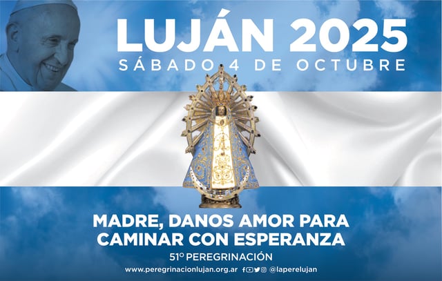 Afiche oficial de la Peregrinación Juvenil a Luján 2025