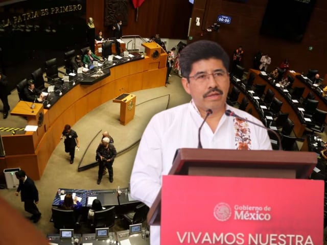 El presidente de la SCJN, Hugo Aguilar, calificó como "necesaria" la reforma a la Ley de Amparo aprobada en el Senado. Crédito: El Universal/X @HugoAguilarOrti