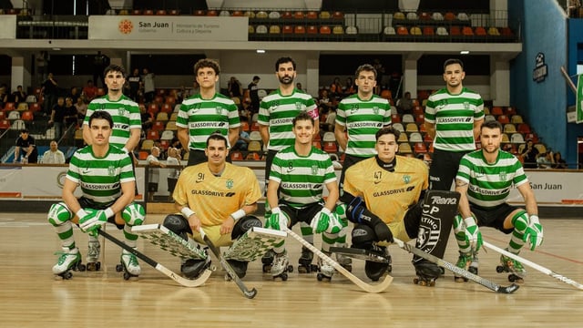 Hockey Patín. El Sporting de Lisboa del mendocino Facundo Navarro es otro de los semifinalistas