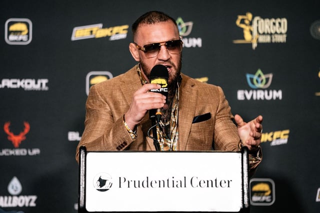 Conor McGregor hyping the Bare Knuckle Fighting Championship event in Newark, N.J. (BKFC photo)