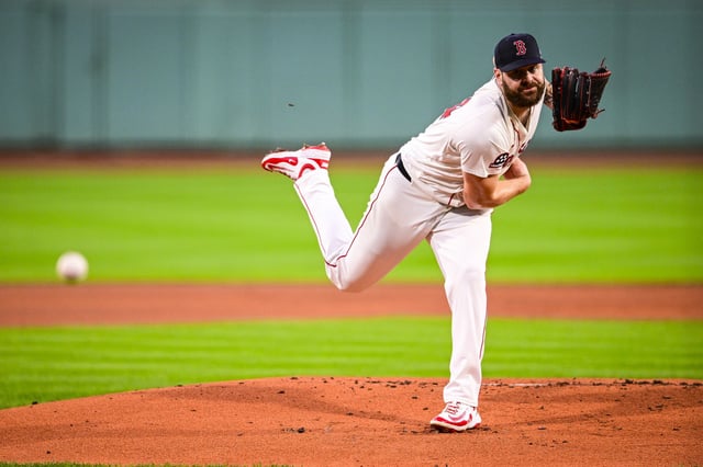 BOSTON, MASSACHUSETTS - SEPTEMBER 17: Starting pitcher Lucas Giolito #54 of the Boston Red Sox throws in the first inning against the Athletics at Fenway Park on September 17, 2025 in Boston, Massachusetts. (Photo by Jaiden Tripi/Getty Images)