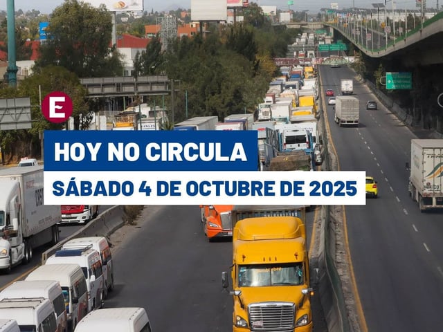 Hoy No Circula del 4 de octubre del 2025.