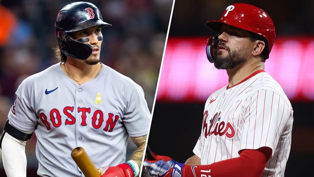 Red Sox outfielder Jarren Duran and Phillies first baseman Kyle Schwarber