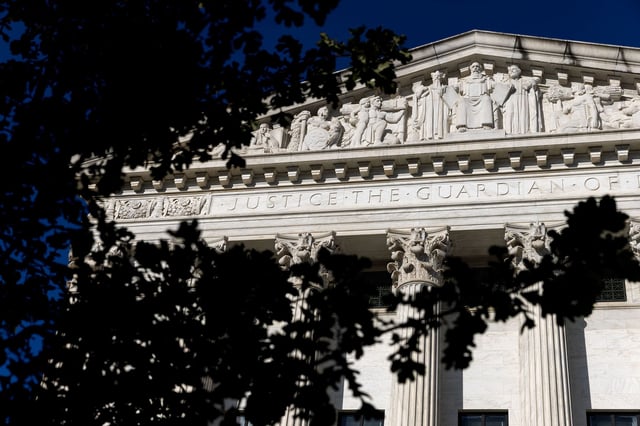 The US Supreme Court building in Washington, DC, on Thursday, October 2, 2025.
