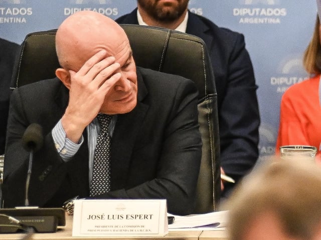 José Luis Espert durante una reunión en la cámara de Diputados. 