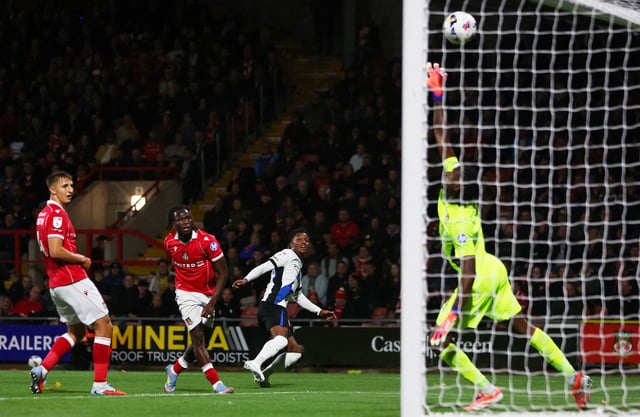 Soccer Football - Championship - Wrexham v Birmingham City - SToK Racecourse, Wrexham, Wales, Britain - October 3, 2025 Birmingham City's Demarai Gray shoots at goal Action Images/Craig Brough