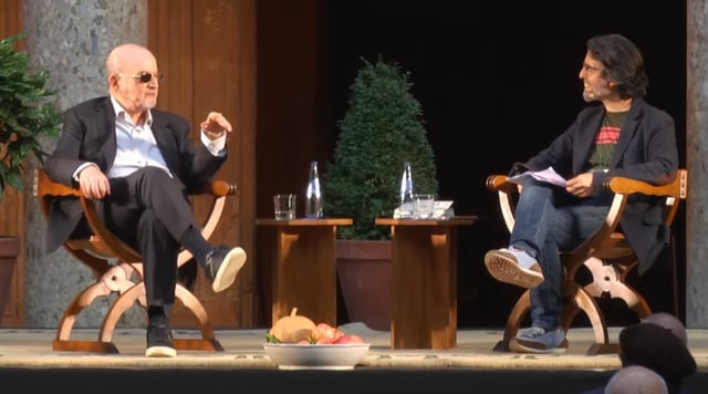 Salman Rushdie en conversación con Andrés Neuman en el festival cultur_ALH de Granada