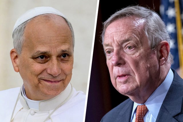 Pope Leo; Dick Durbin.