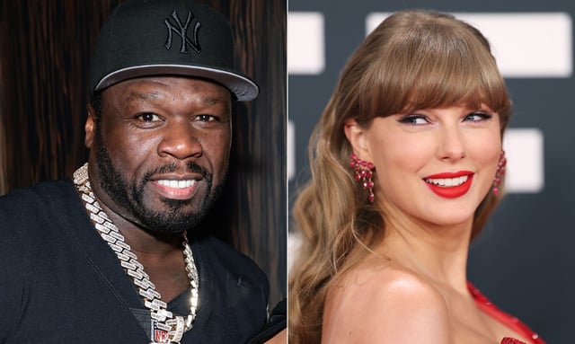 50 Cent and Taylor Swift. (Getty Images)