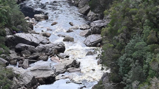 A woman has drowned after her raft flipped in rapids on Tasmania’s Franklin River.
