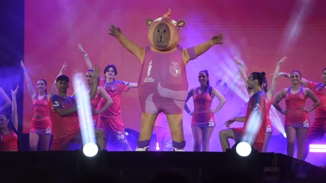 Una de las sorpresas de la noche fue la revelación de la mascota de los Juegos Suramericanos: Capi.