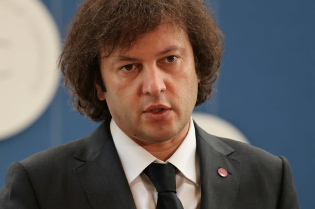 Le Premier ministre géorgien Irakli Kobakhidzé photographié lors d'un sommet de la Communauté politique européenne (CPE), le 2 octobre 2025 à Copenhague