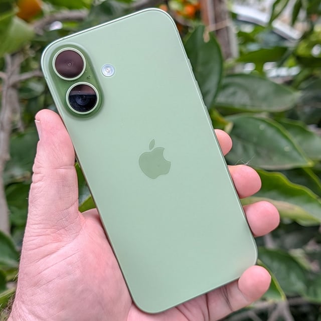 Sage iPhone 17 in hand