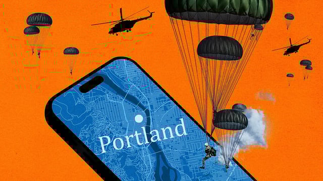 Military being dropped into Portland
