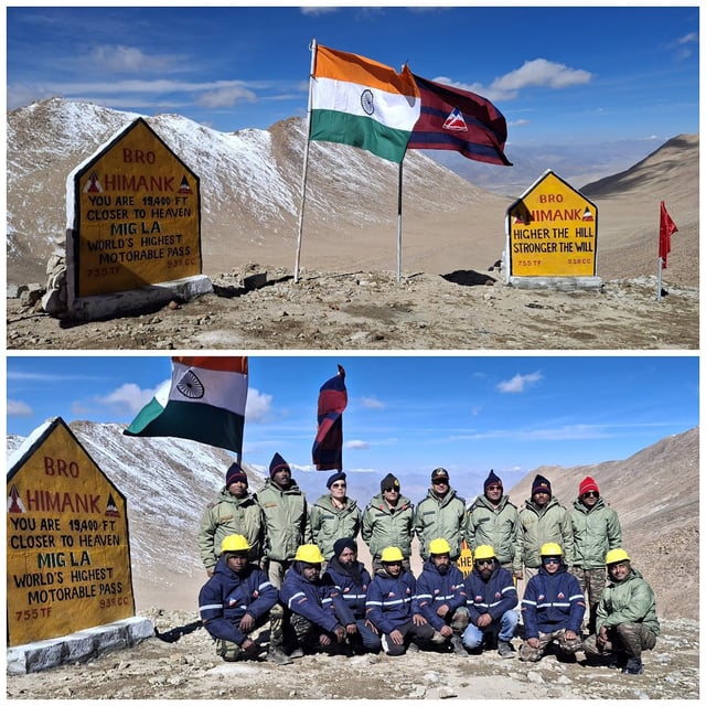 History Remade: BRO Builds World’s Highest Motorable Road at Mig La Pass in Ladakh