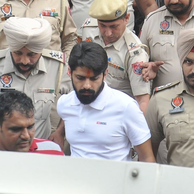 Lawrence Bishnoi, shown in 2022, is the leader of the Bishnoi Gang. Canada has designated the gang as a terrorist organization.