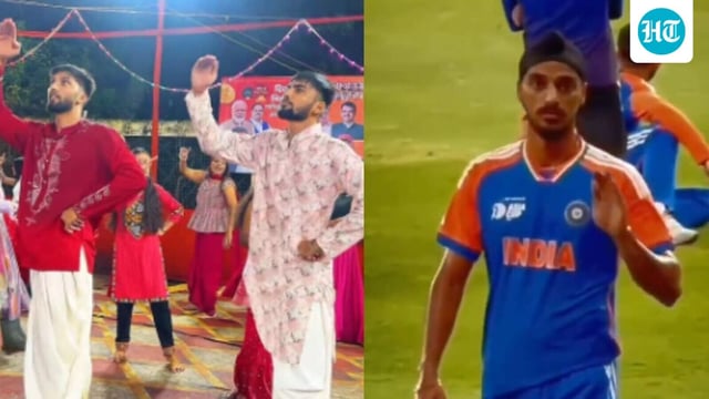 A Garba video by two Mumbai men recreated the ‘jet-crash’ step that Arshdeep Singh once mocked Haris Rauf with.