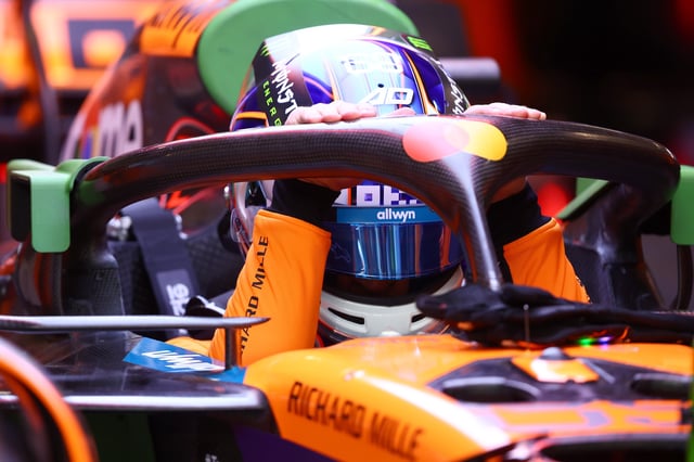 SPIELBERG, AUSTRIA - JUNE 26: Alexander Dunne of Ireland and McLaren has a seat fitting in the garage during previews ahead of the F1 Grand Prix of Austria at Red Bull Ring on June 26, 2025 in Spielberg, Austria. (Photo by Joe Portlock/Getty Images)
