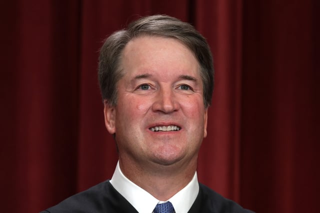 WASHINGTON, DC - OCTOBER 07: United States Supreme Court Associate Justice Brett Kavanaugh poses for an official portrait at the East Conference Room of the Supreme Court building on October 7, 2022 in Washington, DC. The Supreme Court has begun a new term after Associate Justice Ketanji Brown Jackson was officially added to the bench in September. (Photo by Alex Wong/Getty Images)
