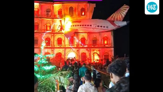 Social media users slammed a Durga Puja pandal that mimicked the deadly Air India crash.