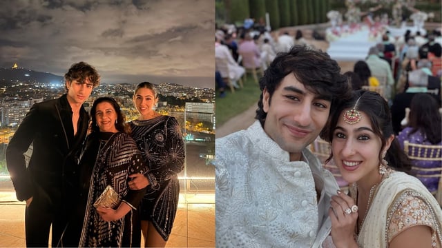 Sara Ali Khan shares pictures with Ibrahim Ali Khan and Amrita Singh