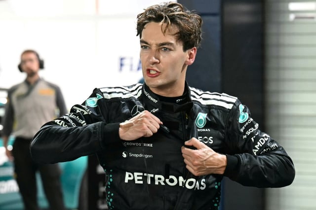 Le Britannique George Russell sur Mercedes a signé le meilleur temps des qualifications du Grand Prix de Singapour de Formule 1 le 4 ocotbre 2025