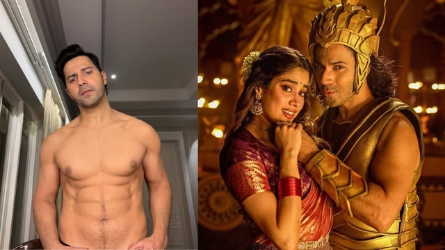 Varun Dhawan Flaunts Washboard Abs In BTS Video From SSKTK Sets, Fans Notice His Baahubali Costume In Photo Dump