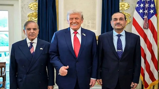 Donald Trump, Shehbaz Sharif and Asim Munir.