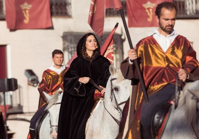 Un momento de la recreación histórica en Segovia