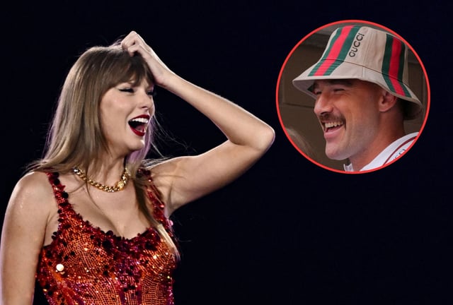 Taylor Swift reveló el momento en que Travis Kelce ‘transformó’ el jardín de su casa en el escenario perfecto para la propuesta de matrimonio. (Foto: JULIEN DE ROSA / TIMOTHY A. CLARY / AFP)