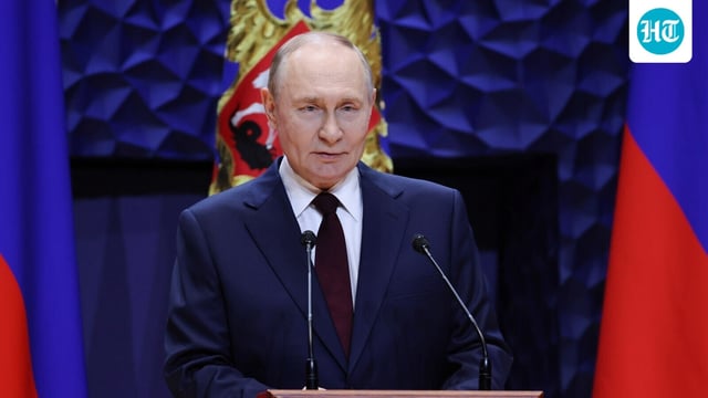 Russian President Vladimir Putin speaks during the opening ceremony of a concert hall in Sirius urban-type settlement, Krasnodar Territory, Russia