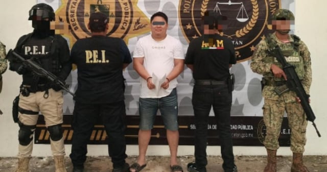 "El Fresa" es detenido por autoridades federales y estatales. Foto: SSP Yucatán, X
